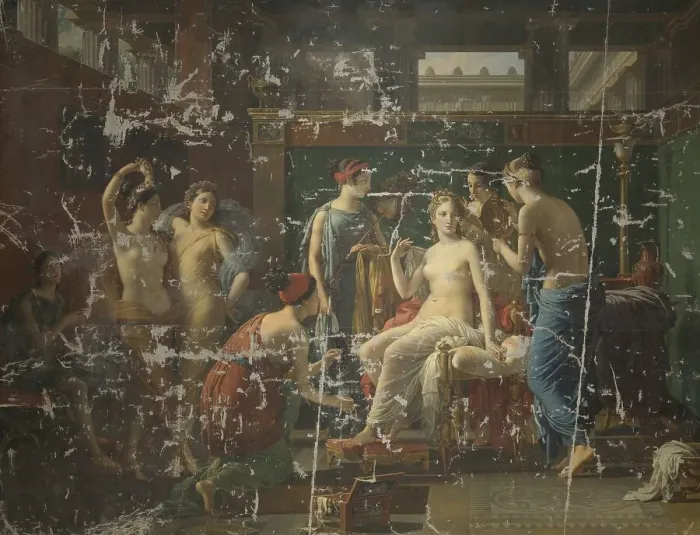 Framed Print : The Toilet of Psyche, 1823. Creator: Joseph Paelinck Framed Print : The Toilet of Psyche, 1823. Creator: Joseph Paelinck