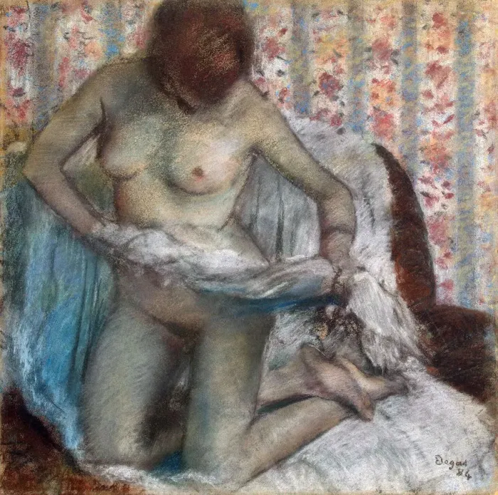 Framed Print : Toilet of a Woman, 1884. Artist: Edgar Degas Framed Print : Toilet of a Woman, 1884. Artist: Edgar Degas