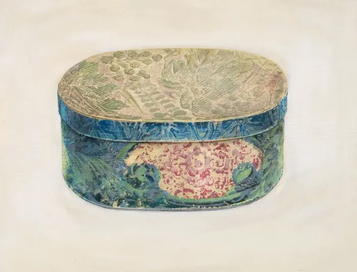 Framed Print : Toilette Box, c. 1940. Creator: John Cutting Framed Print : Toilette Box, c. 1940. Creator: John Cutting