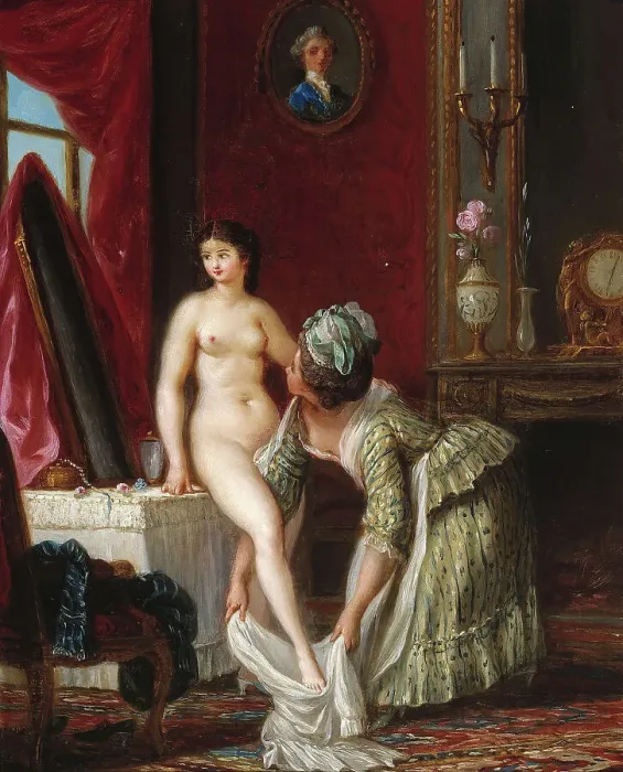 Framed Print : Toilette, c1780. Creator: Nicolas-Rene Jollain Framed Print : Toilette, c1780. Creator: Nicolas-Rene Jollain