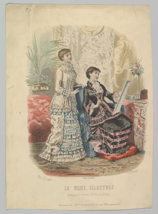 Framed Print : Toilettes de Mme. L. Massieu, from La Mode Illustree, 1881 Framed Print : Toilettes de Mme. L. Massieu, from La Mode Illustree, 1881