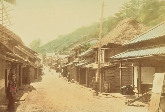 Framed Print : The Tokaido Road Through Kanagawa, 1897. Creator: Ogawa Kazumasa Framed Print : The Tokaido Road Through Kanagawa, 1897. Creator: Ogawa Kazumasa