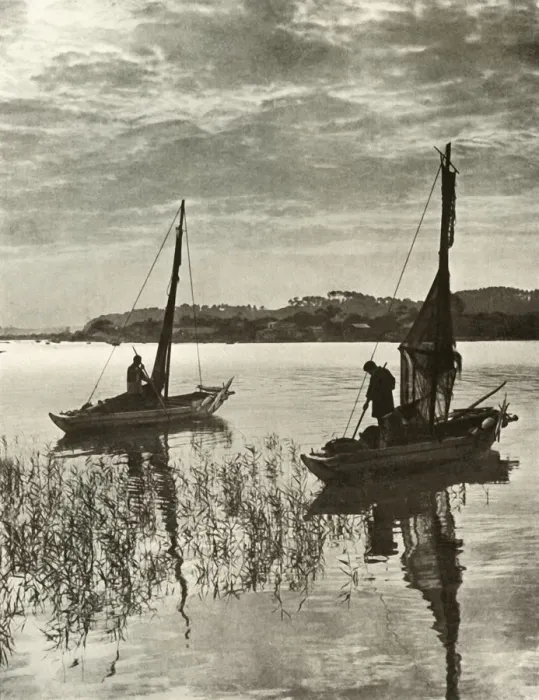 Framed Print : On Tokyo Bay, 1910. Creator: Herbert Ponting Framed Print : On Tokyo Bay, 1910. Creator: Herbert Ponting