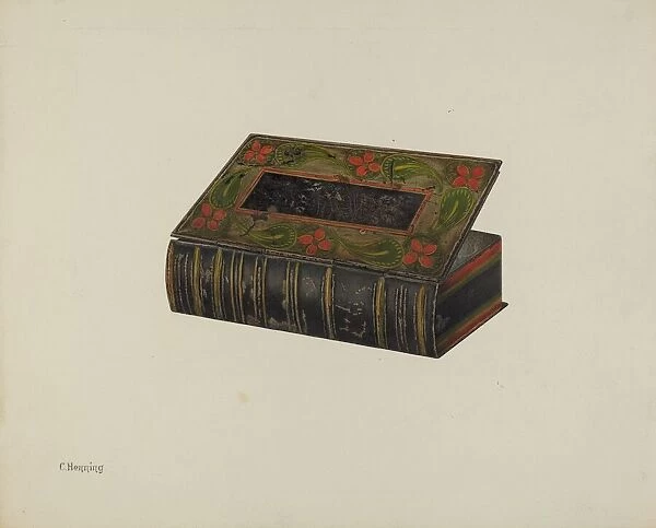 Toleware Trinket Box, c. 1940. Creator: Charles Henning