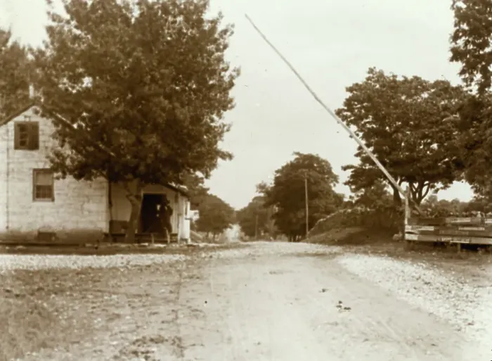 Framed Print : Toll gate on Winchester Pike, Virginia, 1900 or 1901, printed later. Creator: Frances Benjamin Johnston Framed Print : Toll gate on Winchester Pike, Virginia, 1900 or 1901, printed later. Creator: Frances Benjamin Johnston