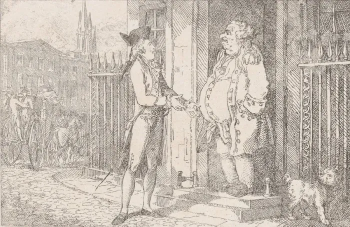 Framed Print : Tom Jones Refused Admittance by the Noblemans Porter, from Framed Print : Tom Jones Refused Admittance by the Noblemans Porter, from