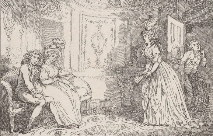 Framed Print : Tom Jones & Sophia interrupted in a tete a tete by Lady Bellaston Framed Print : Tom Jones & Sophia interrupted in a tete a tete by Lady Bellaston