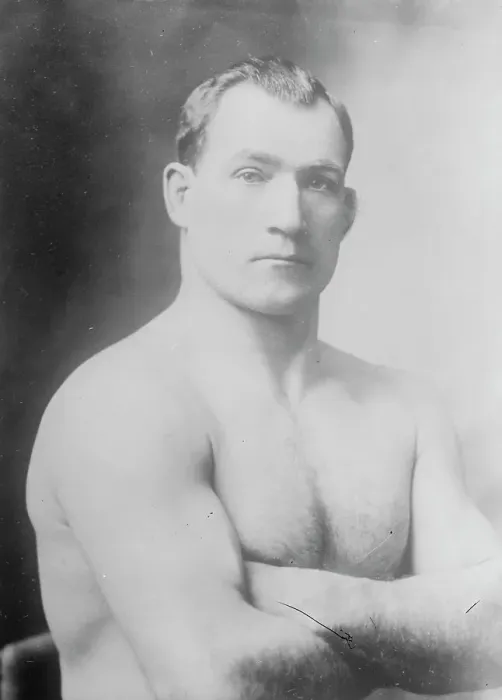 Framed Print : Tom Sharkey without shirt, 1910. Creator: Bain News Service Framed Print : Tom Sharkey without shirt, 1910. Creator: Bain News Service