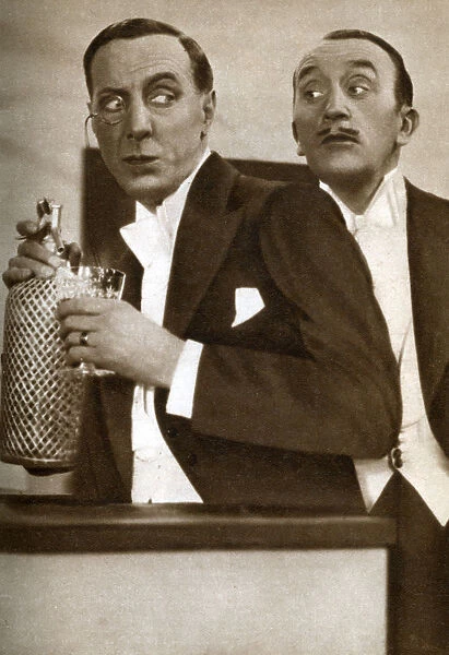 Tom Walls and Ralph Lynn, English actors, 1933
