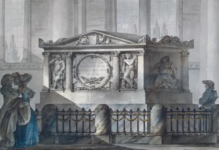 Framed Print : Tomb of Admiral Samuel Greig at the Cathedral Hill, Tallinn, 1790s Framed Print : Tomb of Admiral Samuel Greig at the Cathedral Hill, Tallinn, 1790s