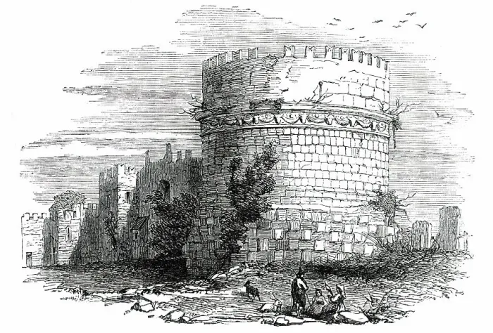 Framed Print : Tomb of Cecilia Metella - Rome, 1850. Creator: Unknown Framed Print : Tomb of Cecilia Metella - Rome, 1850. Creator: Unknown