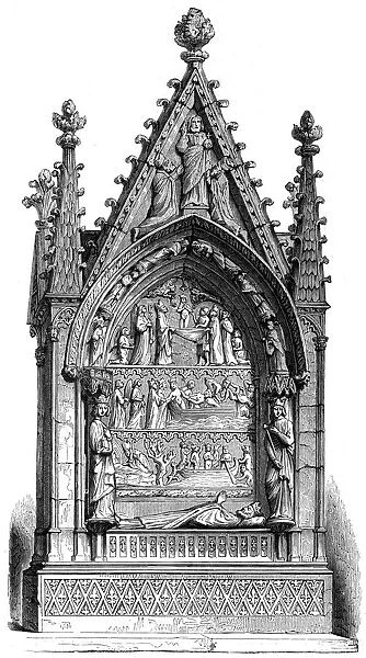 Tomb of Dagobert I (603-689), Merovingian king, Basilisque Saint-Denis, 1849