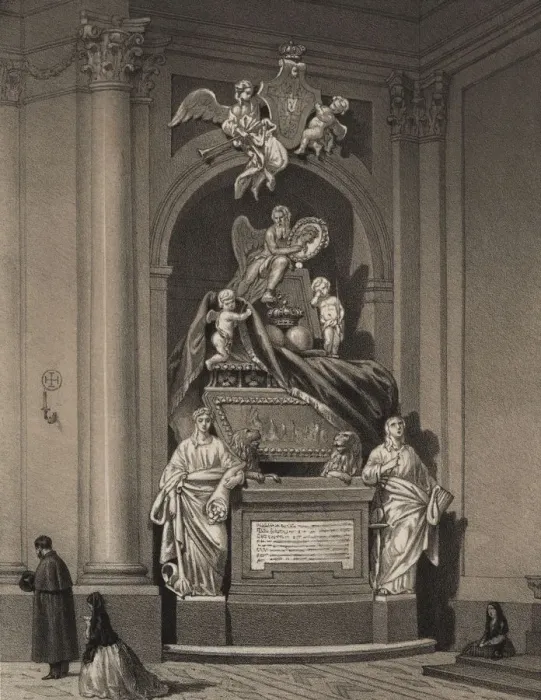 Framed Print : Tomb of Ferdinand VI, in the Convent of the Royal Salesas, commissioned by Charles Framed Print : Tomb of Ferdinand VI, in the Convent of the Royal Salesas, commissioned by Charles