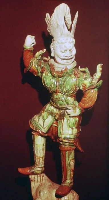 Framed Print : A tomb guardian or lokopala, protector of the dead, Tang dynasty, China, 618-906 Framed Print : A tomb guardian or lokopala, protector of the dead, Tang dynasty, China, 618-906