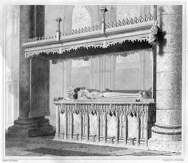 Tomb of Henry IV and his Queen Joan of Navarre in Canterbury Cathedral, 1825. Artist: John Le Keux