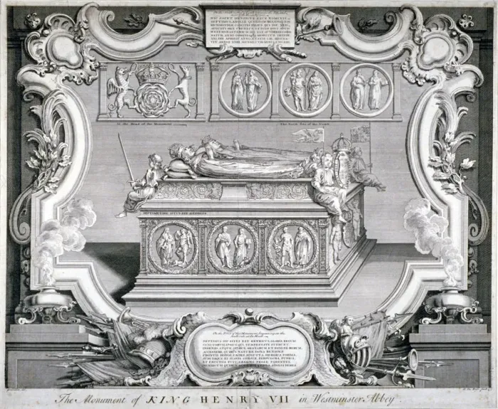 Framed Print : Tomb of Henry VII and Queen Elizabeth, Westminster Abbey, London, c1750