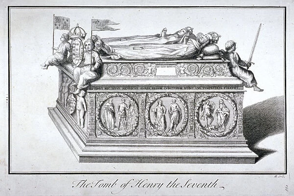 Tomb of Henry VII and Queen Elizabeth in the kings chapel, Westminster Abbey, London, c1750