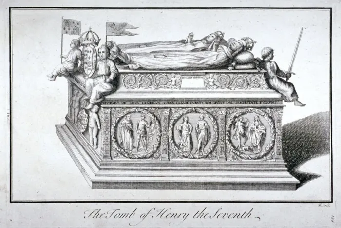 Framed Print : Tomb of Henry VII and Queen Elizabeth in the kings chapel, Westminster Abbey, London, c1750 Framed Print : Tomb of Henry VII and Queen Elizabeth in the kings chapel, Westminster Abbey, London, c1750