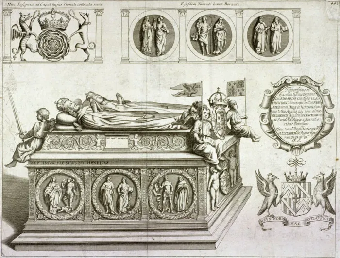 Framed Print : The tomb of Henry VII and Queen Elizabeth in the kings chapel in Westminster Abbey, London, c1750 Framed Print : The tomb of Henry VII and Queen Elizabeth in the kings chapel in Westminster Abbey, London, c1750
