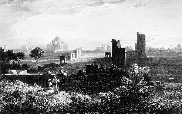 Tomb of Humaioon, - Delhi, 1834. Creator: William Purser