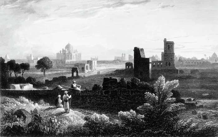 Framed Print : Tomb of Humaioon, - Delhi, 1834. Creator: William Purser Framed Print : Tomb of Humaioon, - Delhi, 1834. Creator: William Purser