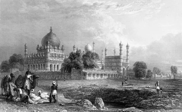 Framed Print : Tomb of Ibrahim Padshah, - Bejapore, 1834. Creator: Thomas Allom Framed Print : Tomb of Ibrahim Padshah, - Bejapore, 1834. Creator: Thomas Allom