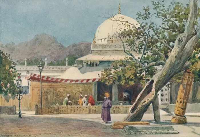 Framed Print : The Tomb of Khwajah Muin-Ud-Din Chisti, in the Dargah, Ajmere, c1880 (1905). Artist: Alexander Henry Hallam Murray Framed Print : The Tomb of Khwajah Muin-Ud-Din Chisti, in the Dargah, Ajmere, c1880 (1905). Artist: Alexander Henry Hallam Murray