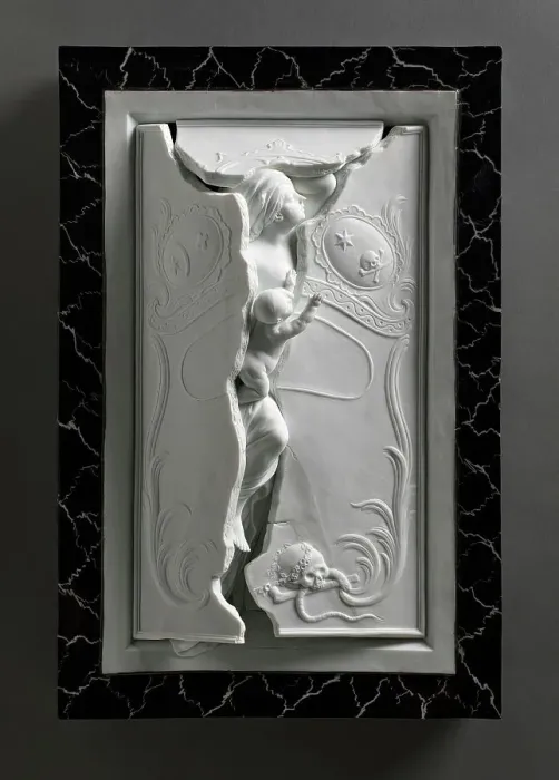 Framed Print : Tomb of Maria Magdalena Langhans, c.1780. Creators: John Augustus Nahl, Niderviller Porcelain Factory Framed Print : Tomb of Maria Magdalena Langhans, c.1780. Creators: John Augustus Nahl, Niderviller Porcelain Factory