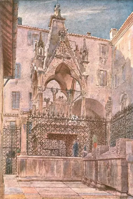 Framed Print : Tomb of Mastino II at Verona, 1854, (c1900). Creator: Unknown Framed Print : Tomb of Mastino II at Verona, 1854, (c1900). Creator: Unknown