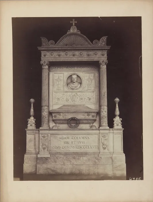 Framed Print : Tomb monument of Adam Columna, after 1868, (1875-1885). Creator: Unknown Framed Print : Tomb monument of Adam Columna, after 1868, (1875-1885). Creator: Unknown