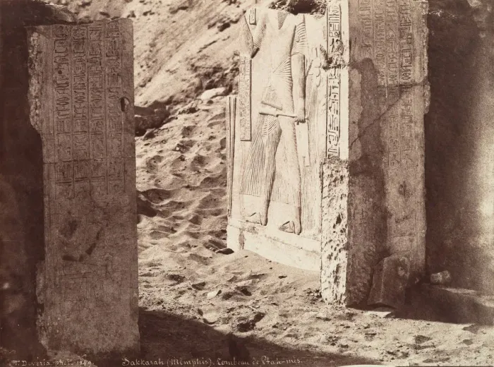 Framed Print : Tomb of Ptahmose, Saqqara (Memphis), 1859. Creator: Theodule Deveria Framed Print : Tomb of Ptahmose, Saqqara (Memphis), 1859. Creator: Theodule Deveria