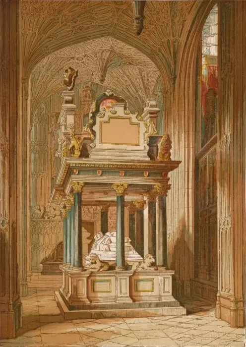 Framed Print : Tomb of Queen Elizabeth. - Westminster Abbey, c1845, (1864) Framed Print : Tomb of Queen Elizabeth. - Westminster Abbey, c1845, (1864)