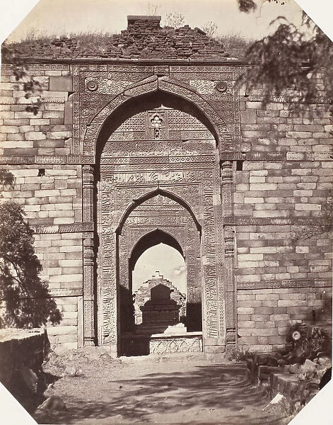 Tomb at the Qutub Minar, Delhi, 1858-61. Creator: Unknown