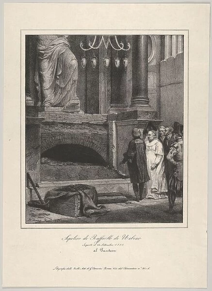 The Tomb of Raphael, Opened September 14, 1833, Pantheon, Rome, 1833