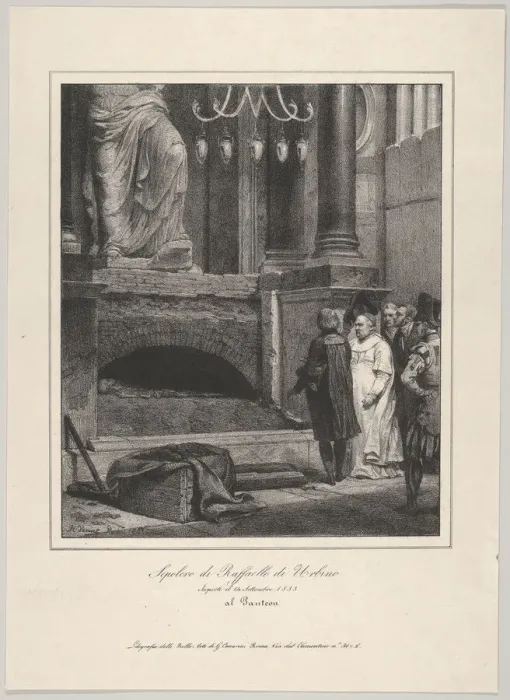 Framed Print : The Tomb of Raphael, Opened September 14, 1833, Pantheon, Rome, 1833 Framed Print : The Tomb of Raphael, Opened September 14, 1833, Pantheon, Rome, 1833