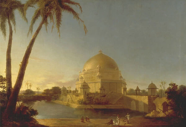 The tomb of Sher Shah Suri in Sasaram, Bihar, c. 1790. Artist: Robert, D. (active ca. 1775-1800)