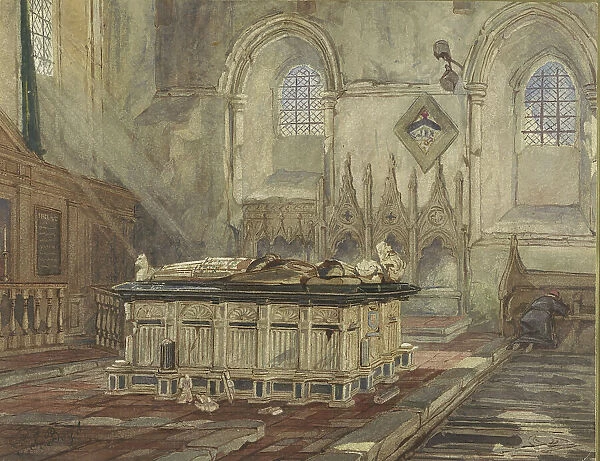 Tomb of Sir George Broke, Lord Cobham and his wife Anne, 1813-1874. Creator: Thomas Shotter Boys