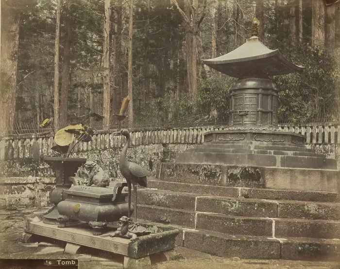Framed Print : Tomb of Tokugawa Ieyasu, Nikko, about 1875-1890s. Creators: Adolfo Farsari, Tamamura Kozaburo Framed Print : Tomb of Tokugawa Ieyasu, Nikko, about 1875-1890s. Creators: Adolfo Farsari, Tamamura Kozaburo