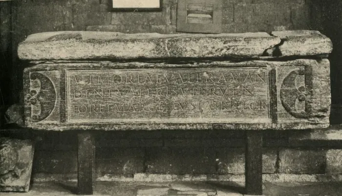 Framed Print : Tomb of Valerius Amandinus (A Roman General), 1908 Framed Print : Tomb of Valerius Amandinus (A Roman General), 1908