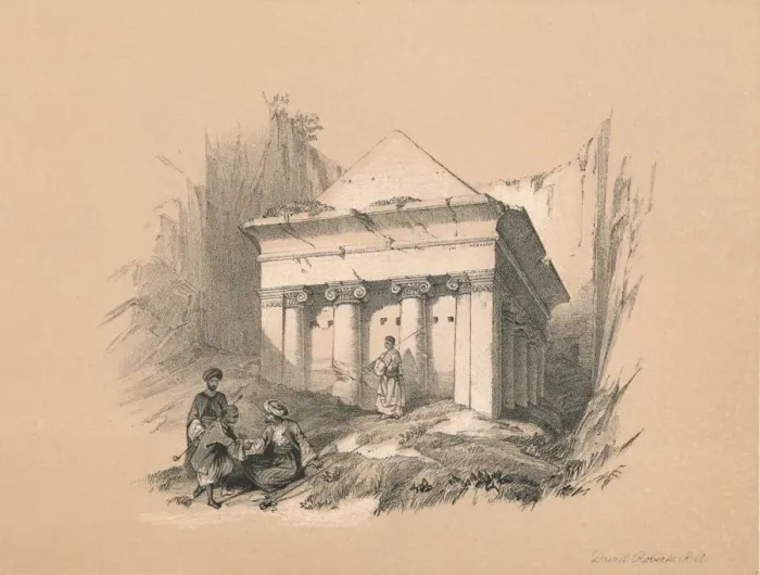 Framed Print : Tomb of Zechariah, 1855. Artist: David Roberts Framed Print : Tomb of Zechariah, 1855. Artist: David Roberts