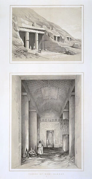 Tombs of Beni-Hassan, Egypt, 19th century. Artist: George Moore