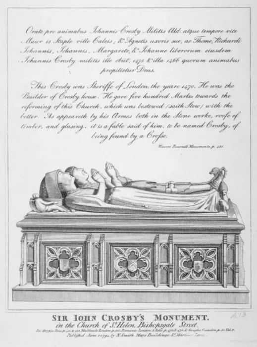 Framed Print : Tombs in the Church of St Helen, Bishopsgate, City of London, 1794 Framed Print : Tombs in the Church of St Helen, Bishopsgate, City of London, 1794