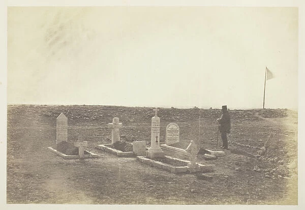 The Tombs of the Generals on Cathcarts Hill, 1855. Creator: Roger Fenton
