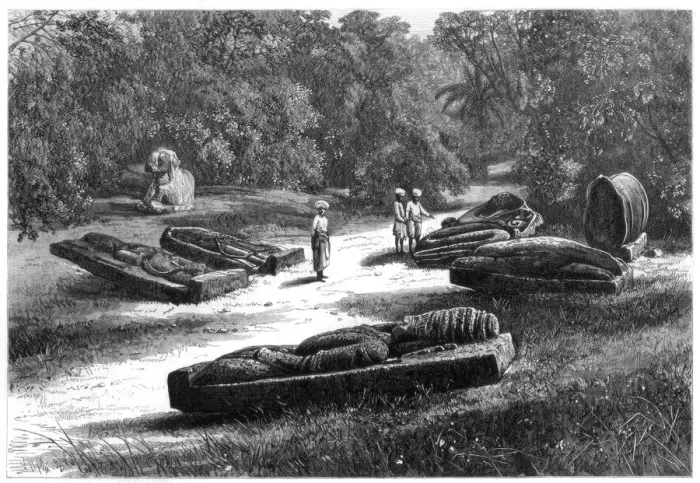Framed Print : Tombs of the Gond Rajahs, Chanda, central India, 1875 Framed Print : Tombs of the Gond Rajahs, Chanda, central India, 1875