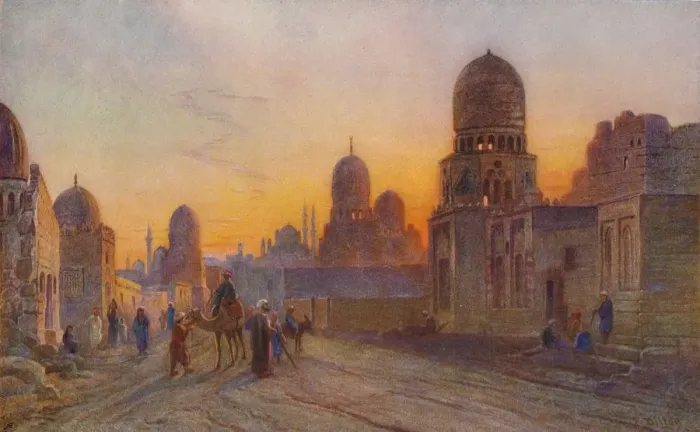 Framed Print : The Tombs of the Kaliphs, Cairo, c1850-1906, (1906). Creator: Frank Dillon Framed Print : The Tombs of the Kaliphs, Cairo, c1850-1906, (1906). Creator: Frank Dillon