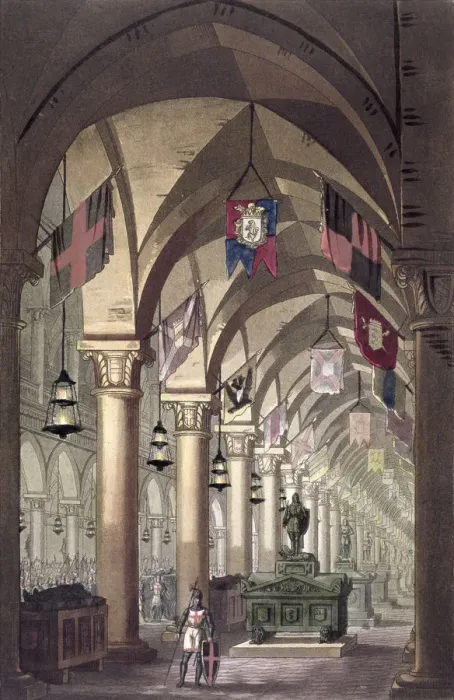 Framed Print : Tombs of the Knights Templar, c1820-1839. Artist: Alessandro Sanquirico Framed Print : Tombs of the Knights Templar, c1820-1839. Artist: Alessandro Sanquirico
