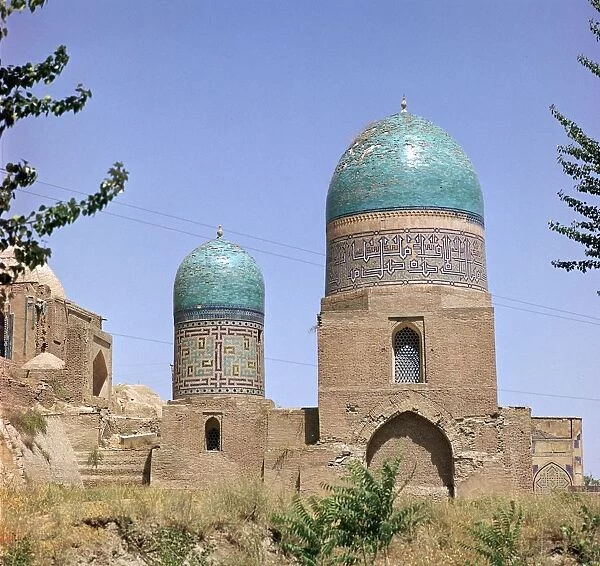 Tombs of Timurs nurse and her daughter in Shah-I Zindah, 14th century