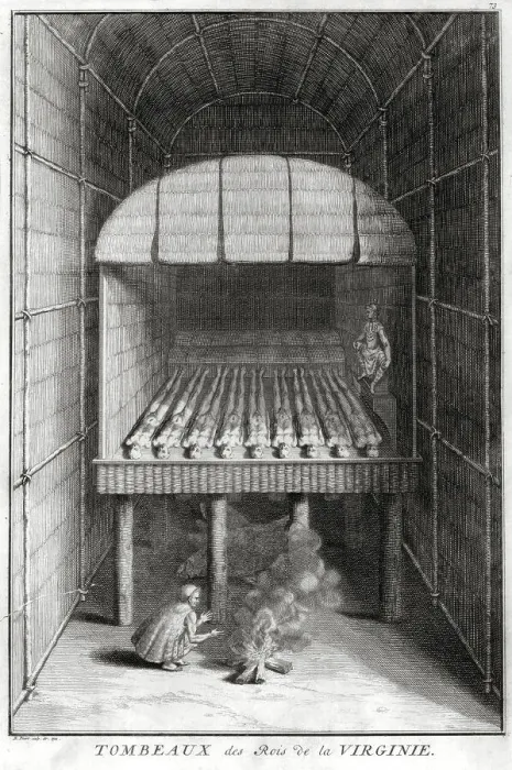 Framed Print : Tombs of the Virginian kings, c1734. Artist: Bernard Picart Framed Print : Tombs of the Virginian kings, c1734. Artist: Bernard Picart