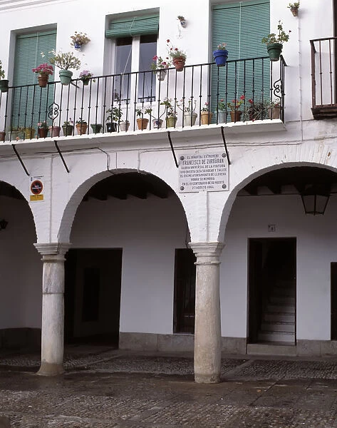 Tombstone recalling the place where the famous Painter Francisco de Zurbaran (1598-1664)