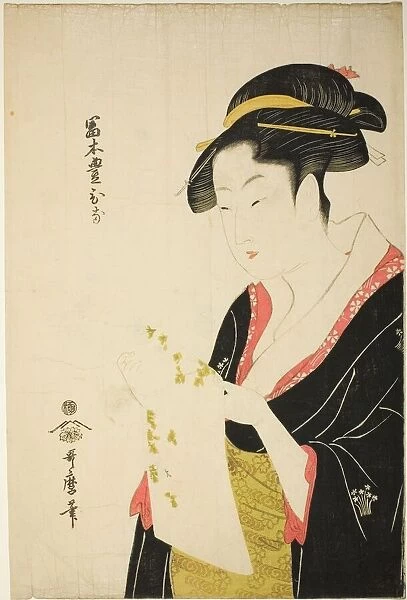 Tomimoto Toyohina, Japan, c. 1793. Creator: Kitagawa Utamaro